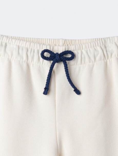 PANTALONES DEPORTIVOS DE PIERNA ANCHA BLANCO