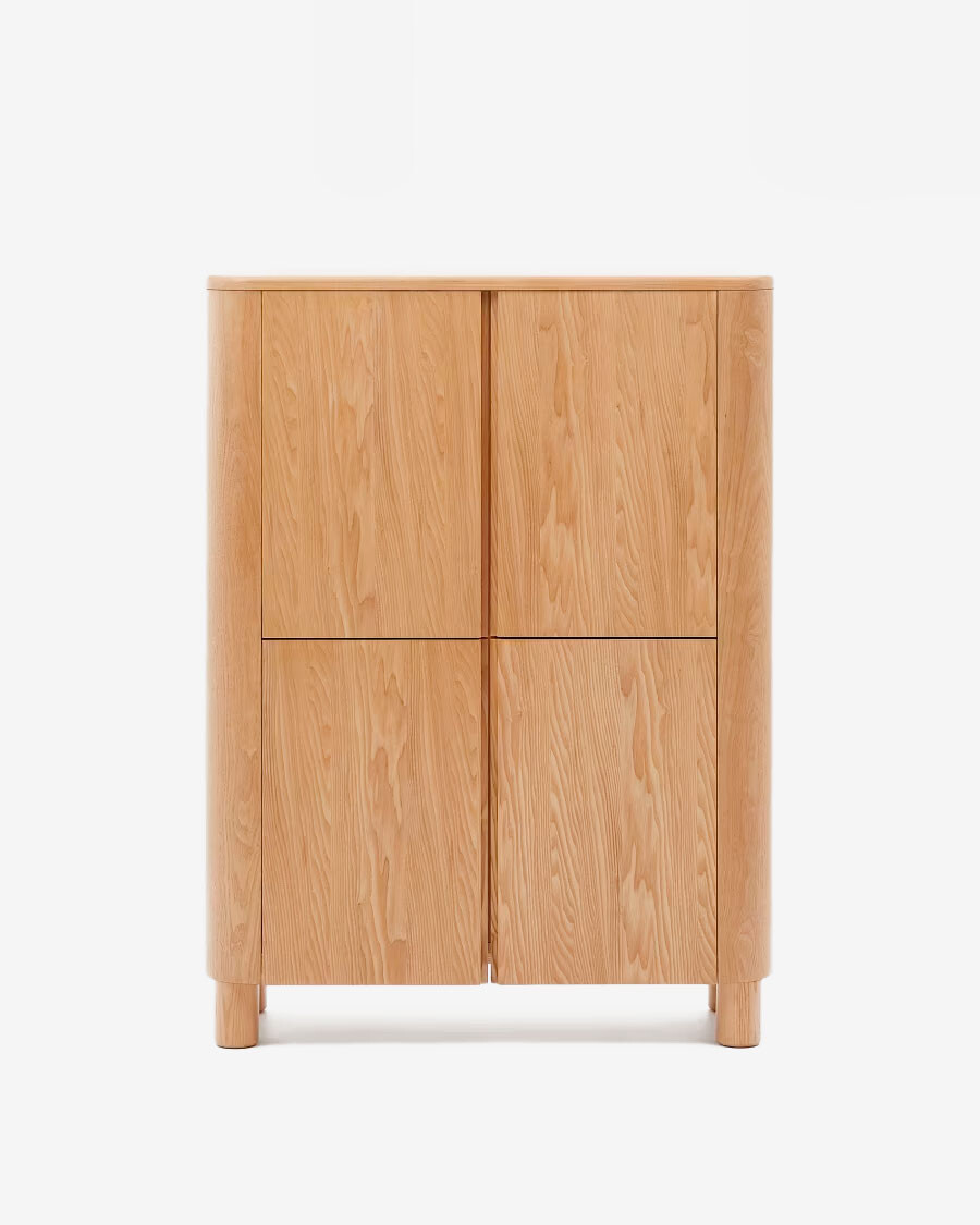 Aparador alto Salaya de madera contrachapada de fresno FSC Mix Credit 100 x 134 cm Aparador alto Salaya de madera contrachapada de fresno FSC Mix Credit 100 x 134 cm