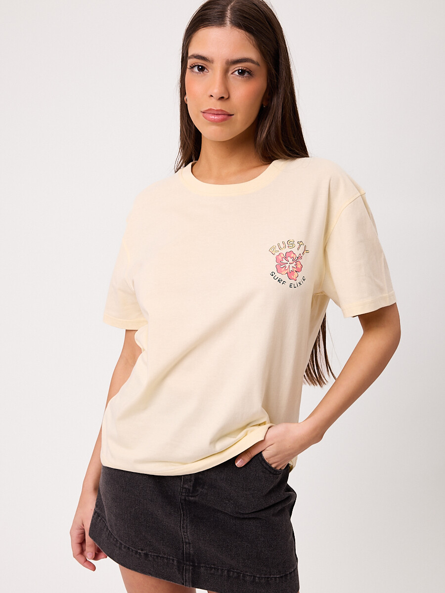 T-SHIRT HIDAYA RUSTY - Crema 