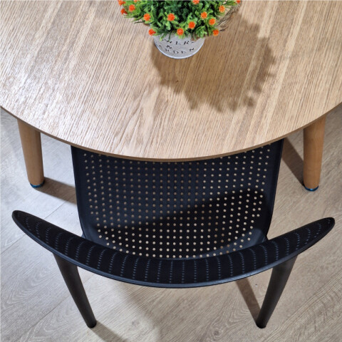 Silla Diseño Minimalista Nordica para Comedor o Jardín - Negro Silla Diseño Minimalista Nordica para Comedor o Jardín - Negro