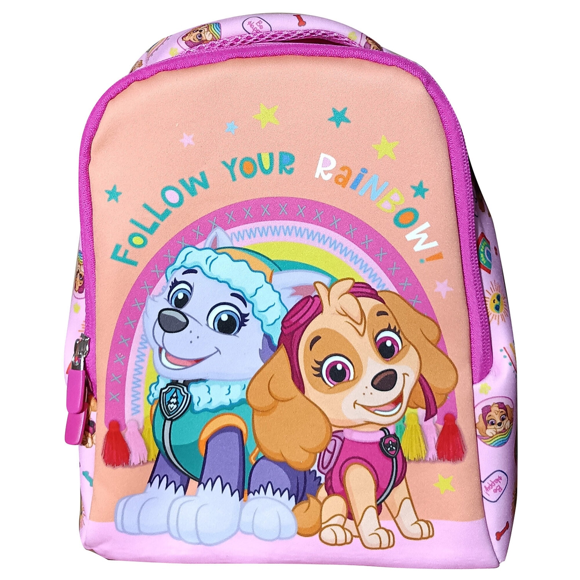 Mochila infantil en neopreno con personajes 27 cm PAW PATROL ROSA Electroventas