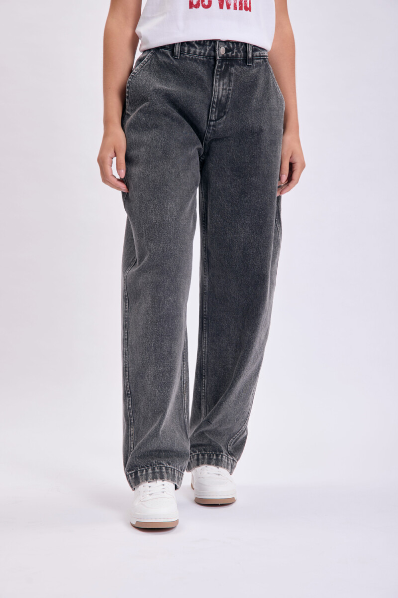 Pantalón jean carrot Negro