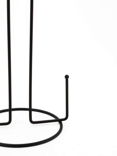 PORTA ROLLOS DE COCINA METAL NEGRO