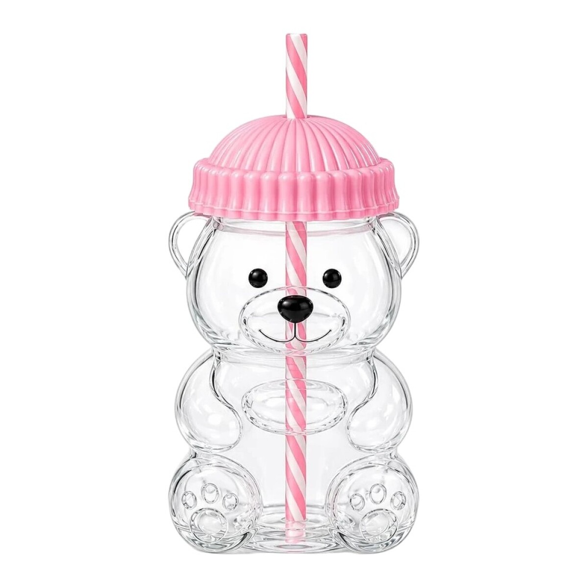 Vaso Oso Bear Con Tapa Y Sorbito - Rosa 