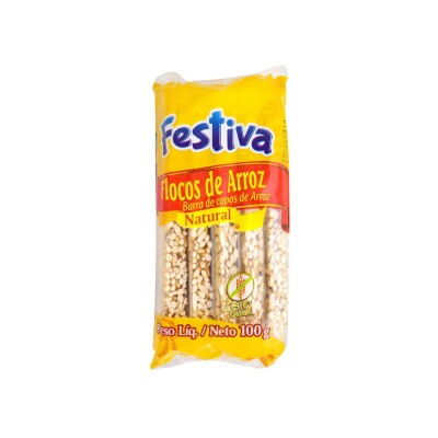 Barritas De Arroz Sin Gluten Festiva Natural 100g Flocos De Arroz Festiva Nat.