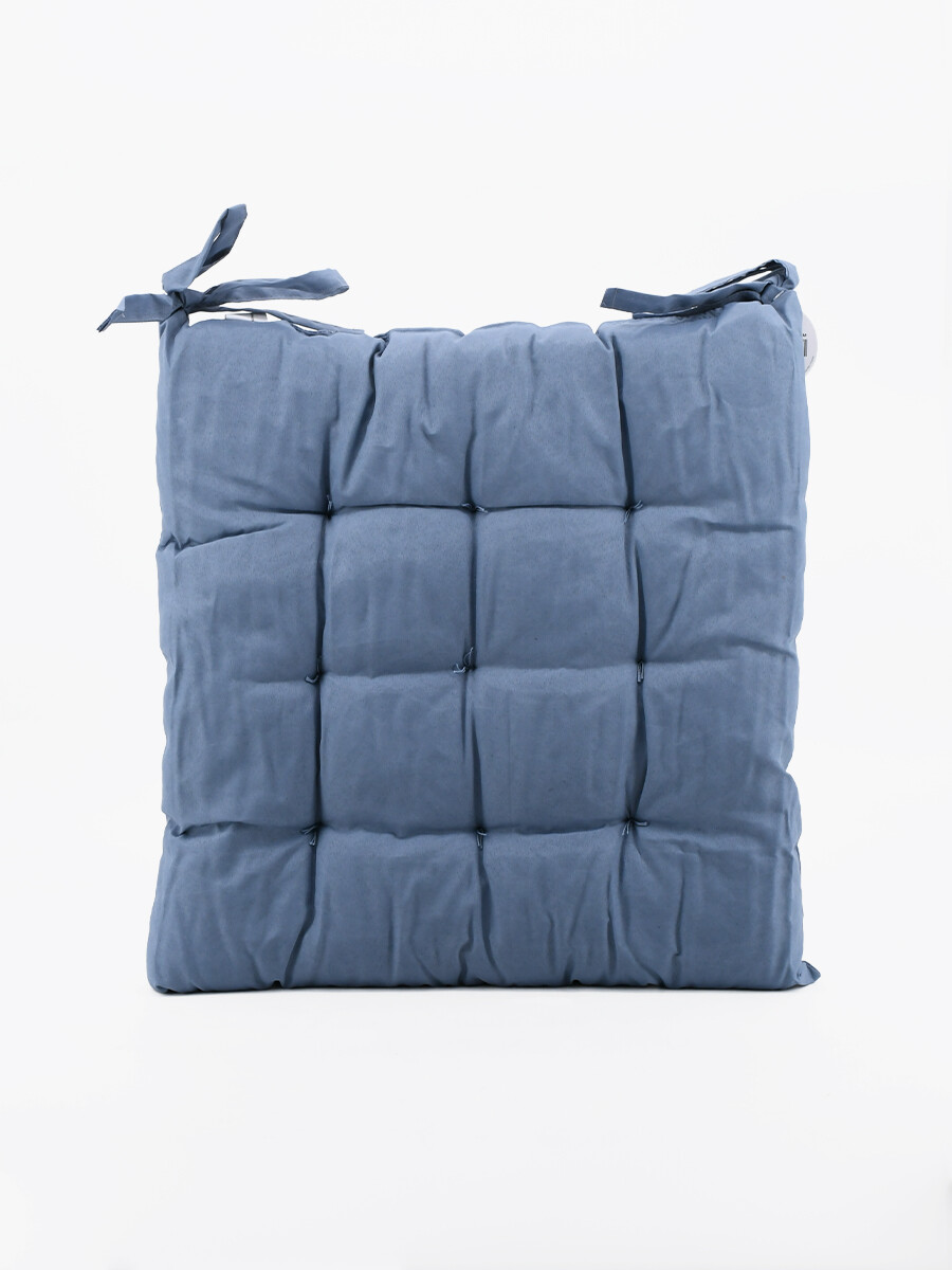 ALMOHADON SILLA LISO - AZUL PIEDRA 