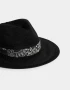 Sombreros Romántico Sombrero Con Trim - Negro