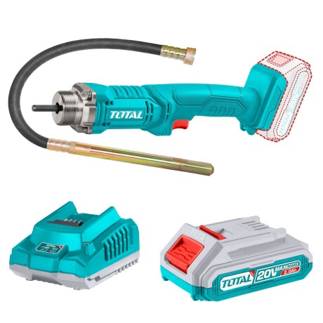 Vibrador Hormigón Inalámbrico 20v, Manguera 120cm - 1 Batería 2.0Ah Vibrador Hormigón Inalámbrico 20v, Manguera 120cm - 1 Batería 2.0Ah