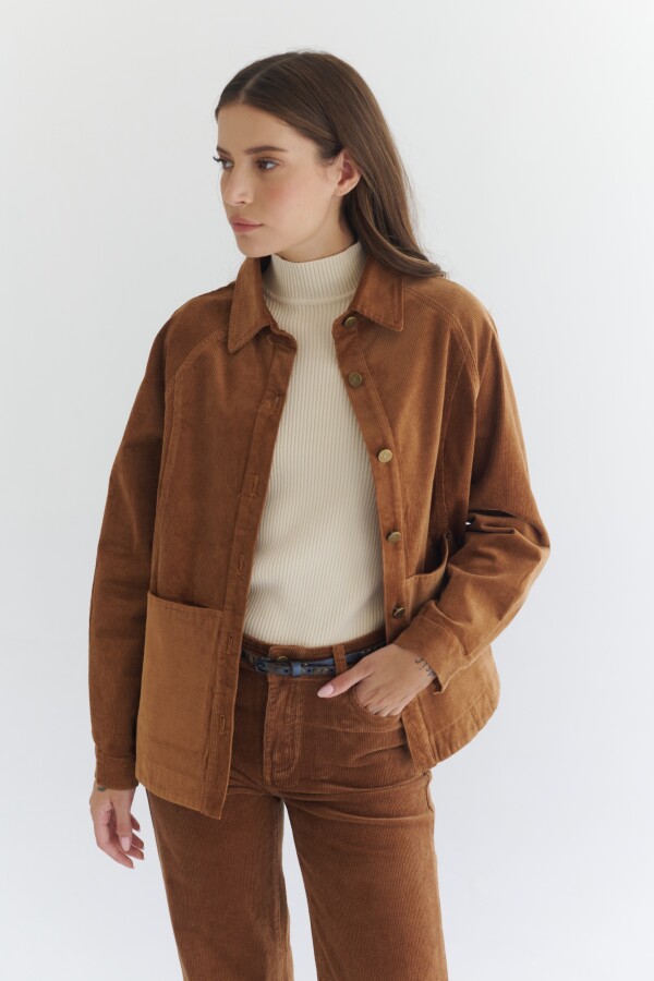 CHAQUETA CORDEROY CAMEL