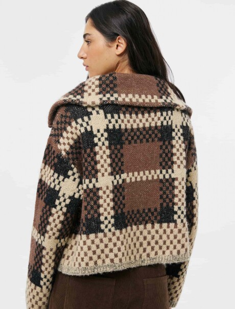 CAMPERA CON CUELLO - MARRÓN MARRÓN