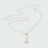 Medalla con cadena MOON de plata 925 con letras en oro 18k Medalla con cadena MOON de plata 925 con letras en oro 18k
