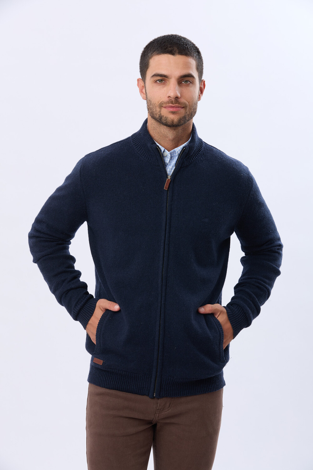 CAMPERA LANA TEJIDA Azul