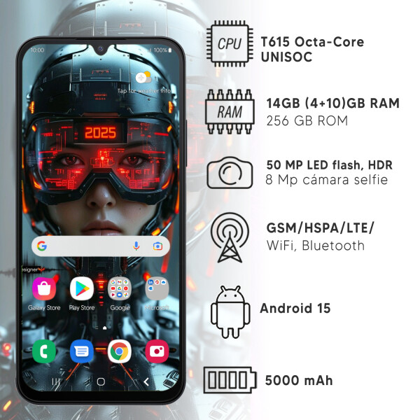 Logic M1l Music Kit 14gb (4+ 10gb)ram 256gb + Auricular Monster CEL LOGIC L68M PLUS 14/256 MONSTER NEGRO