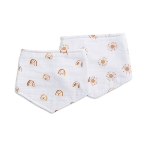 Set x2 babero bandana Rainbow & Suns