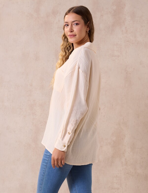 Camisa Bolsillo BEIGE