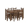 Juego De Comedor 6 Sillas - Corona - Madera Oscuro