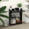Escritorio plegable con estantes Negro