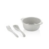 Set infantil cubiertos y bowl 400 ml 3 colores QLU Set infantil cubiertos y bowl 400 ml 3 colores QLU