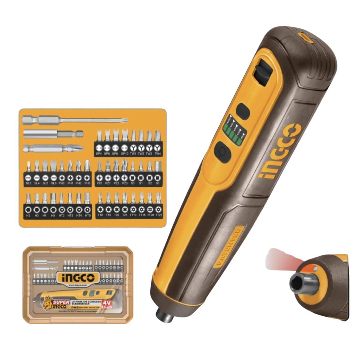 Atornillador Ingco a Batería + Valija - Uso industrial 