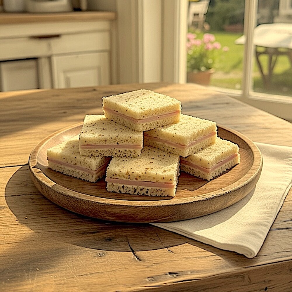 6 Sándwiches de Jamón en Pan Negro 6 Sándwiches de Jamón en Pan Negro