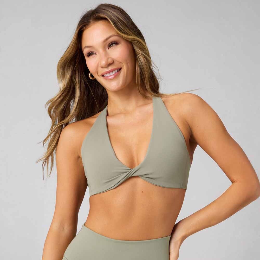 Top Pureluxe Plunge Low Impact Bra Mujer Seagrass