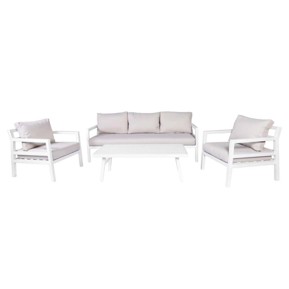 SET DE LIVING (1+2+1) ALUMINIO BLANCO PORTOFINO