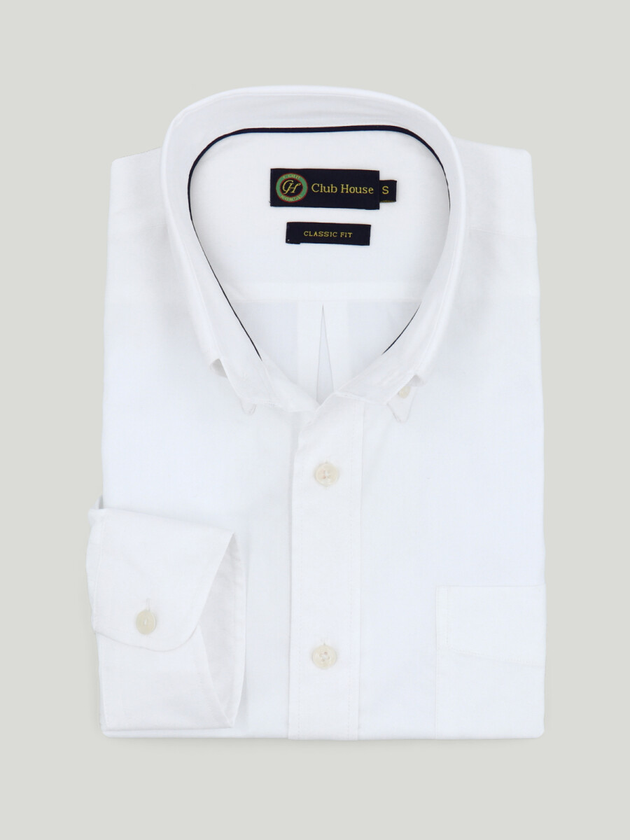 Camisa Oxford Button Down classic fit - Blanco 