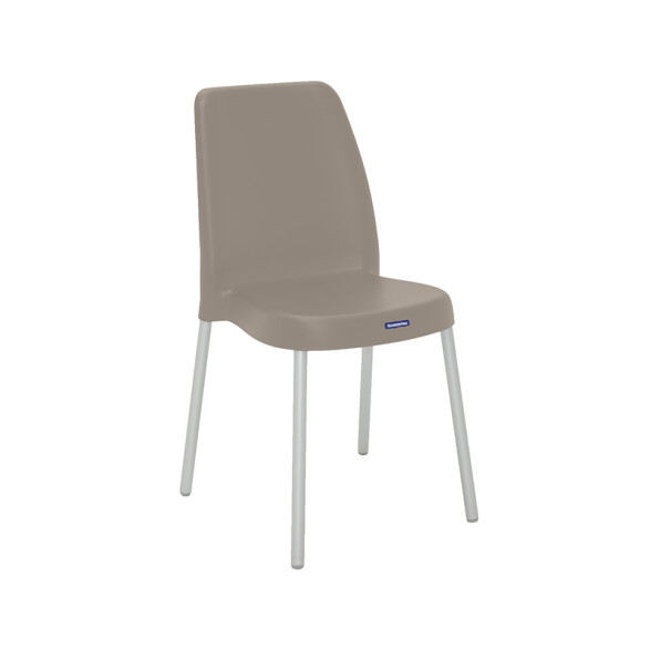Silla apilable gamuza VANDA con patas de aluminio -TRAMONTINA TD0685
