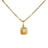 Dije Cuadrado-Oro bajo-Piedra Zirconia-CP8542 conpiedra