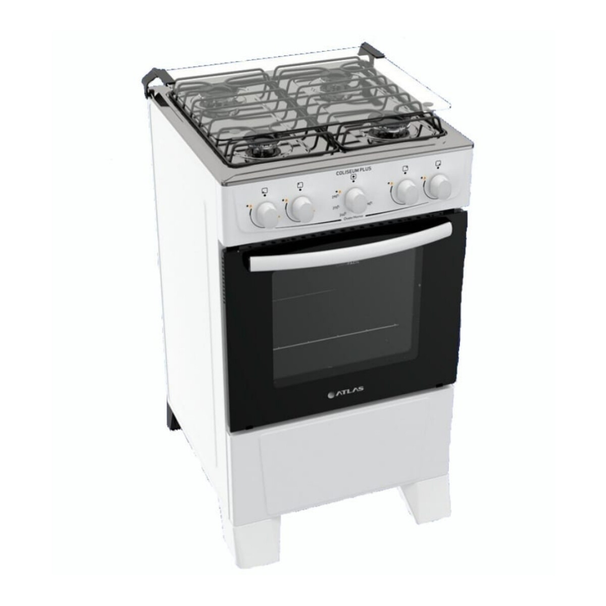 COCINA ATLAS 4H COLISEUM PLUS A GAS BLANCA - Unica 