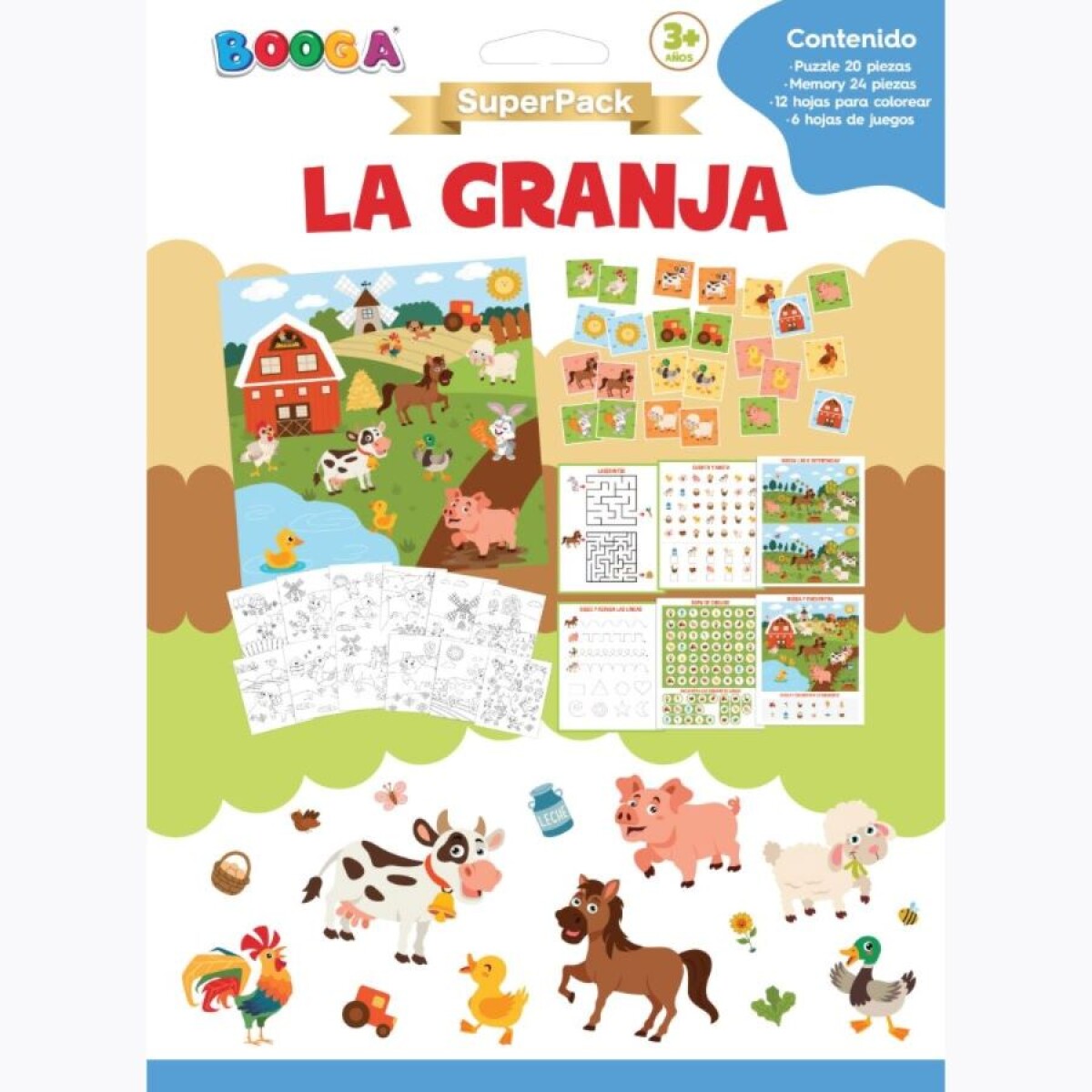 Superpack Para Leer Y Colorear La Granja Con Juegos 