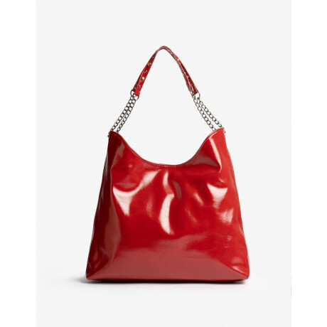 Shopper Efecto Satinado Rojo Medio