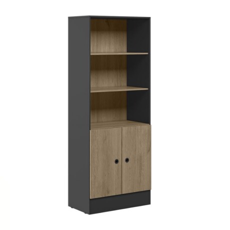 ARMARIO 2 PUERTAS 3 ESTANTES - NEGRO MATE/RUSTICO ARMARIO 2 PUERTAS 3 ESTANTES - NEGRO MATE/RUSTICO