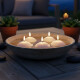 Set de 12 velas flotantes BLANCO