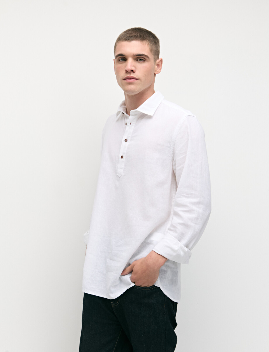 012766 CAMISA LINO WIN Blanco