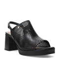 Sandalias de Mujer Bottero Calada con Taco y Plataforma Negro