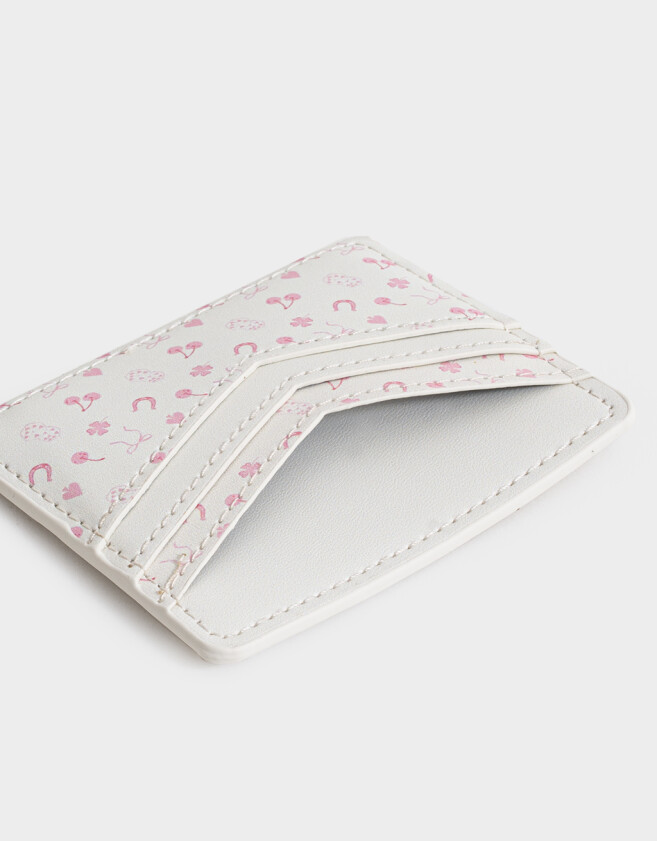 Tarjeteros Tarjetero Cuerina Rosa - Rosa Viejo