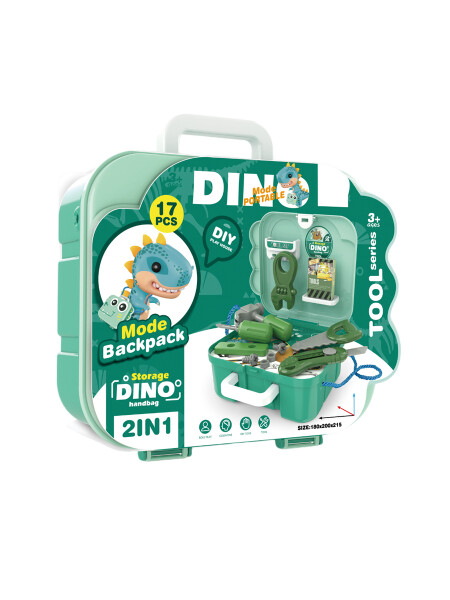 MESA DE HERRAMIENTAS DINO VERDE