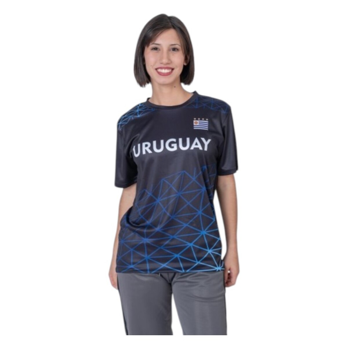 Remera Uruguay Red EL-URU185580-02 Poliester - NEGRO 