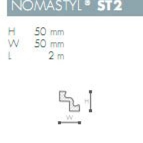 MOLDURA POLIESTIRENO NOMASTYL- ST2 - 2 mts - MOLDURA POLIESTIRENO NOMASTYL- ST2 - 2 mts -