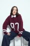 SWEATER VARSY Bordó Merlot