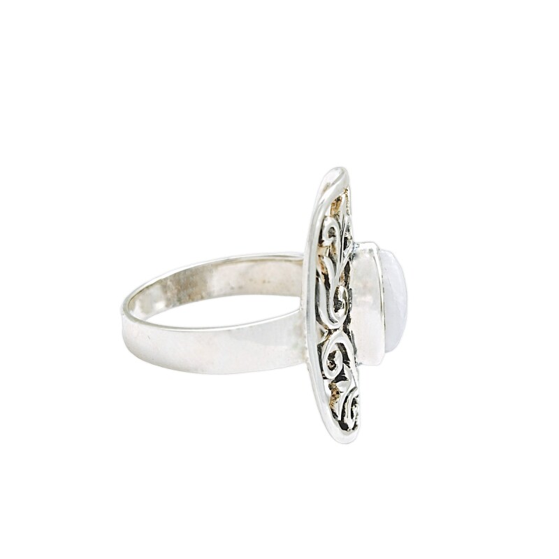 Anillo Calado-Plata 925-Piedra Luna-AN3093 conpiedra