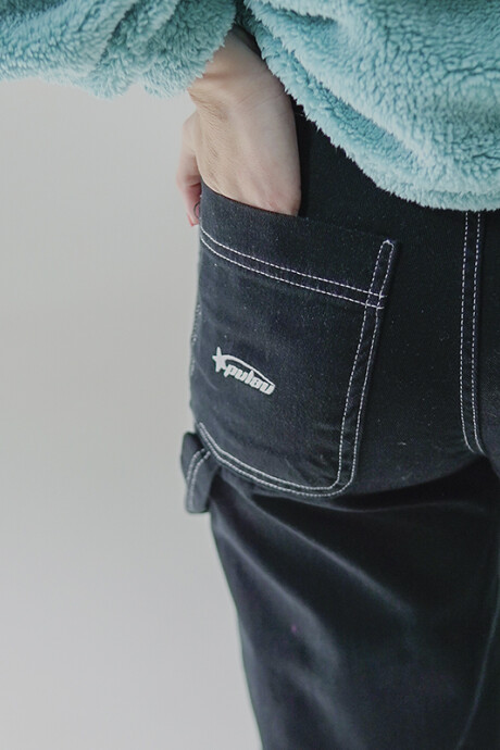 Pantalón Pulau Gabardina SK8 Dama Negro