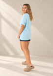 Remera basic Celeste