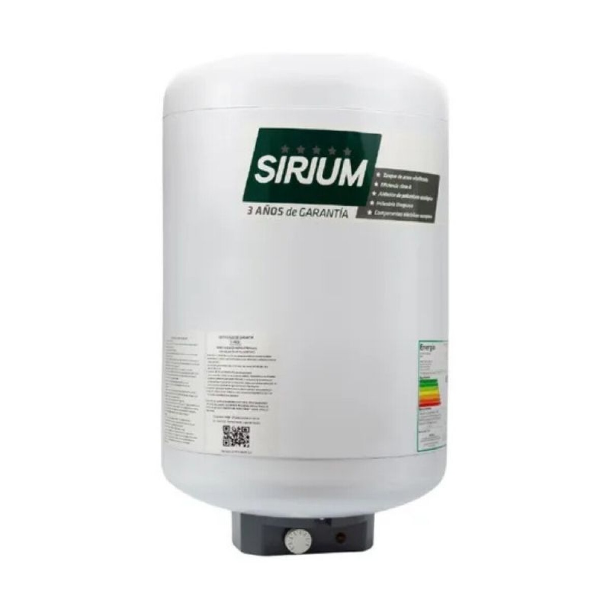 TERMOTANQUE 40L ACERO SIRUIUM 