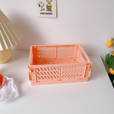 Caja de almacenamiento plegable naranja