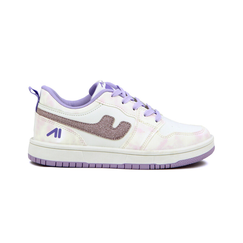 Champion de Teens Austral Galactic-D Acordonado con Velcro Blanco-Purpura