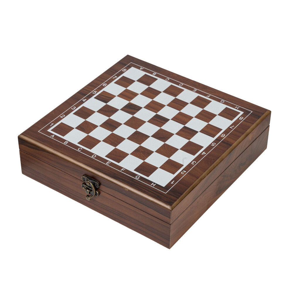 SET JUEGOS MADERA MARRON AJEDREZ, CARTAS, GENERALA Y DOMINÓ