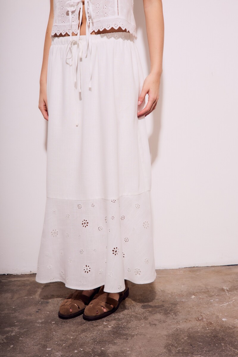 Falda Broderie Nácar