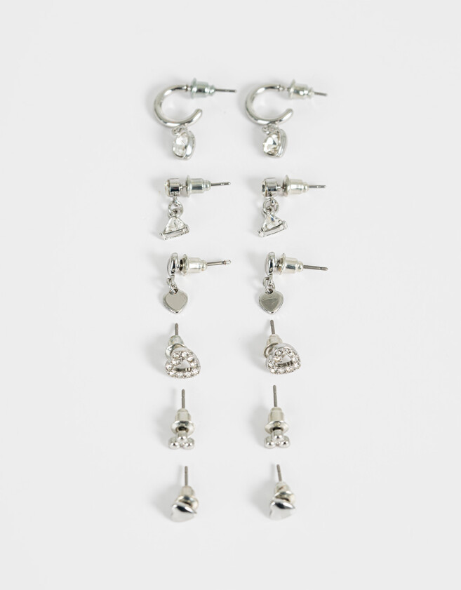 Aros Sets Con strass Aros Sets Con Strass - Plateado